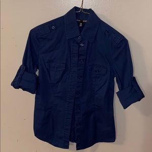 Victoria’s Secret Navy collared button up